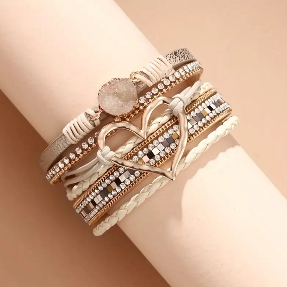 Boho-Leather Cuff Bracelet